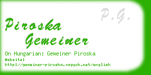 piroska gemeiner business card